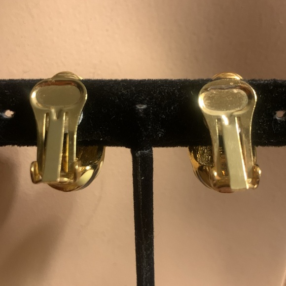 KJL KENNETH JAY LANE TIGER STRIPED ANIMAL PRINT ENAMEL CLIP ON EAREI GS - Picture 7 of 13